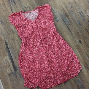 Pink Floral Maternity Dress